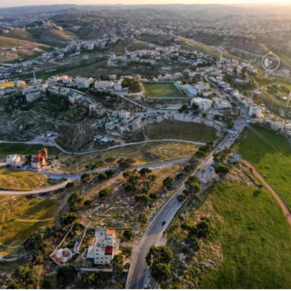 صورة جوية لبلدة العبيدية 