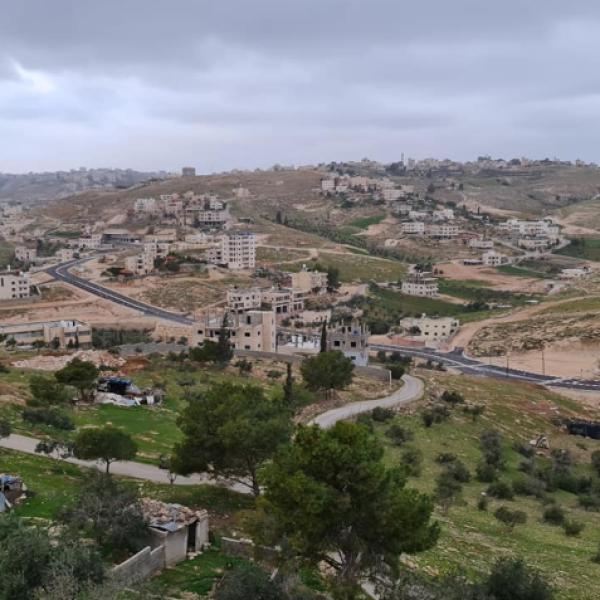 صورة جوية لبلدة العبيدية 
